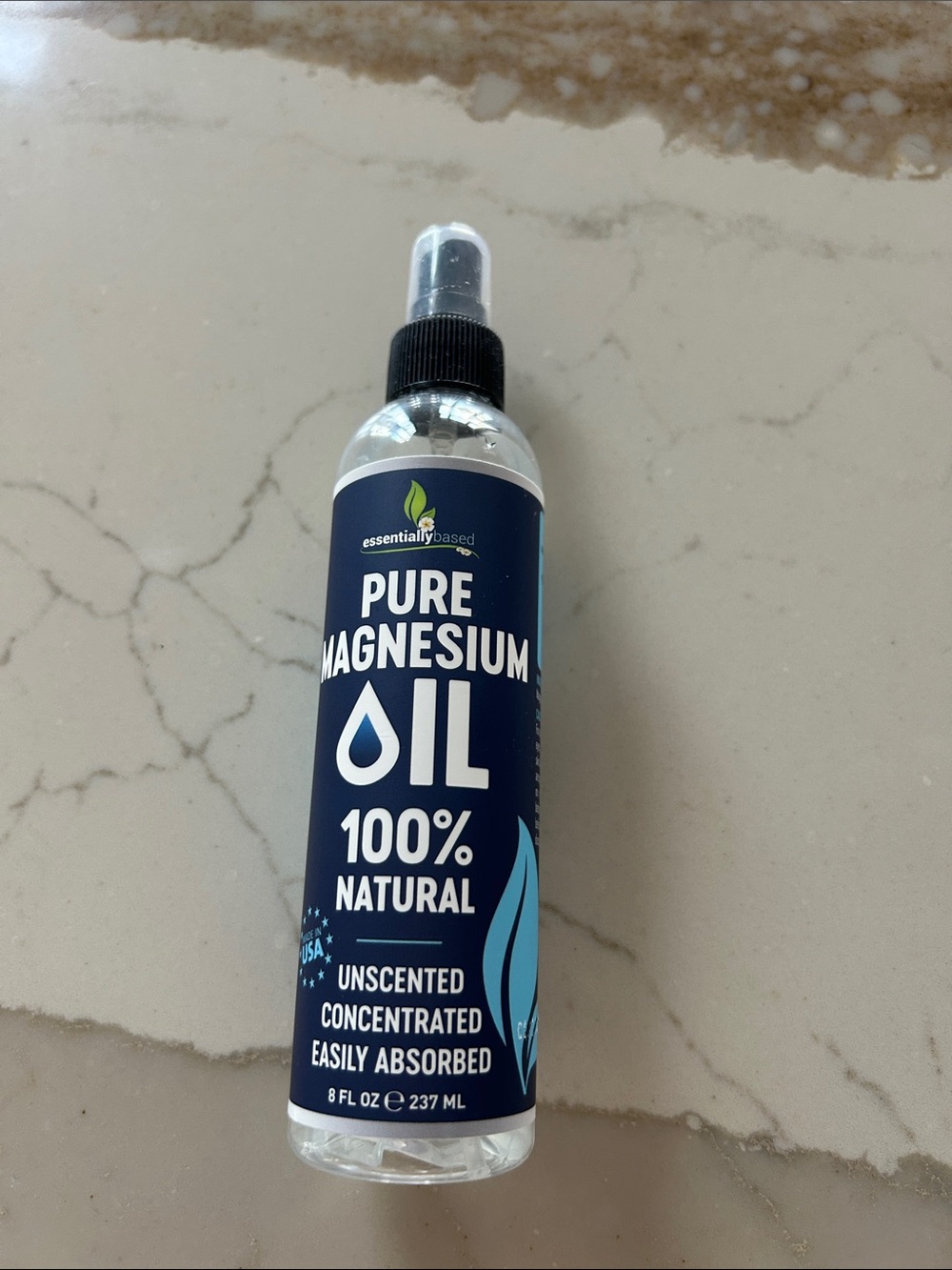Essentially Based Pure Magnesium Oil 100% Natural Spray - approx 3 oz